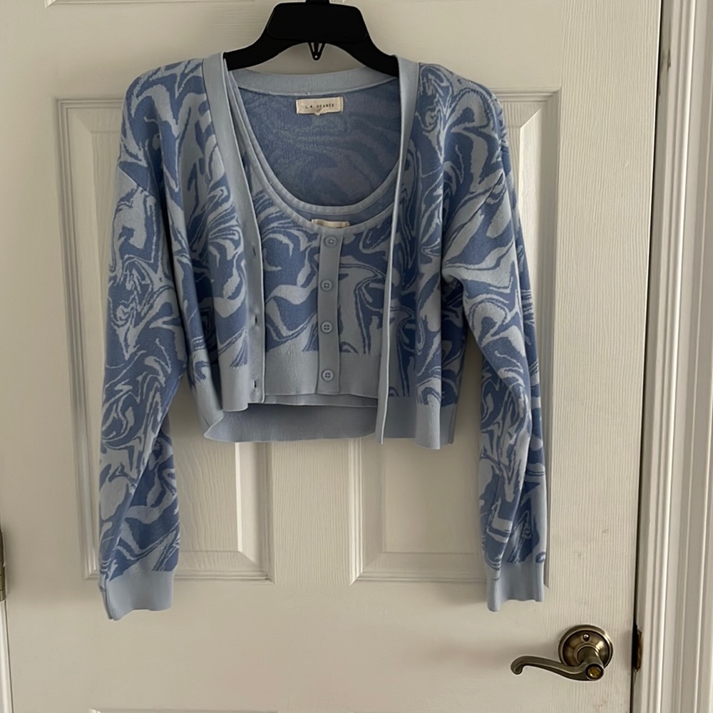 la heart tanktop and jacket set